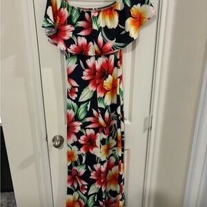 Floral Off-Shoulder Maxi Dress